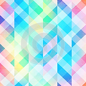 Rainbow mosaic seamless pattern