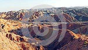 Rainbow Mountain, Zhangye Danxia National Geological Park, Gobi Desert, China