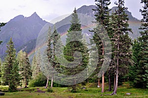 Rainbow in the mountains