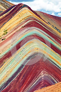 Rainbow mountains Andes near Cusco in Peru