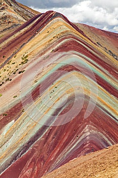 Rainbow mountains Andes near Cusco in Peru