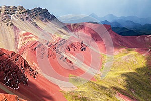 Rainbow mountains Andes near Cusco in Peru