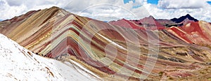 Rainbow mountains Andes near Cusco in Peru