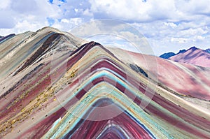Rainbow Mountains, Cusco, Peru. Vinicunca, 5200 m in Andes, Cordillera de los Andes, Cusco region in South America