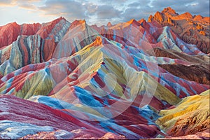 Rainbow Mountains in Geological Wonderland