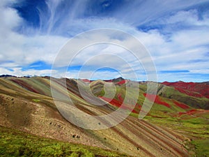 Rainbow mountain Palcoyo, Cusco, PerÃÂº. Nature photography