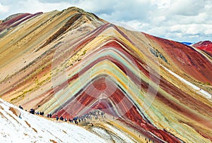 Rainbow mountains or Vinicunca Montana de Siete Colores