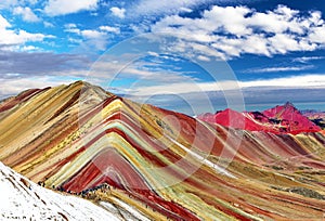 Rainbow mountains or Vinicunca Montana de Siete Colores