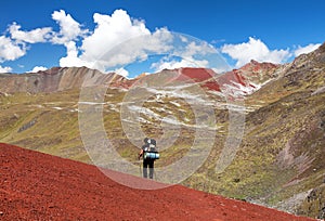 Rainbow mountains or Vinicunca Montana de Siete Colores