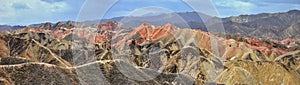 Rainbow mountains at Zhangye Danxia national geopark, Gansu province, China.