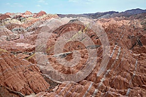 Rainbow mountains at Zhangye Danxia national geopark, Gansu province, China.