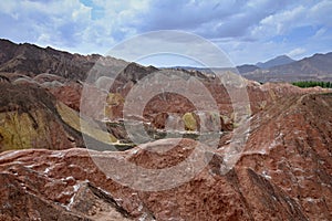 Rainbow mountains at Zhangye Danxia national geopark, Gansu province, China.