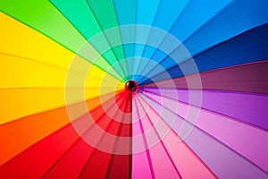 Rainbow multicolored background of an umbrella