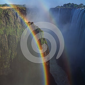 Rainbow near waterfall Victoria