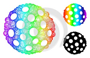 Rainbow Net Gradient Bacterium Spore Icon