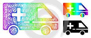 Rainbow Net Gradient Medical Emergency Car Icon