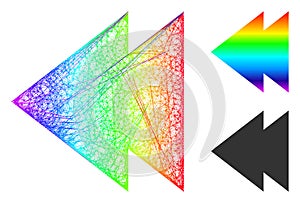 Rainbow Net Mesh Gradient Move Left Icon