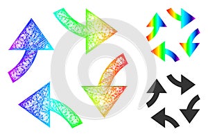Rainbow Net Mesh Gradient Swirl Arrows Icon