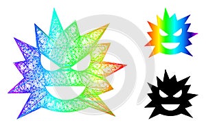 Rainbow Net Mesh Gradient Virus Cell Icon