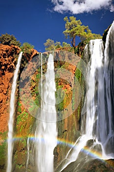 Rainbow at Ouzoud waterfall, Morocco