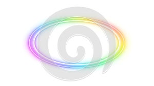 Rainbow Oval Frame with Soft Glow