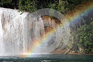 Rainbow over the Agua Azul photo