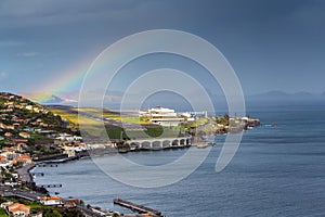 Rainbow over the airport photo