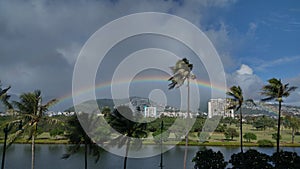 Rainbow over the Ala Wai golf course