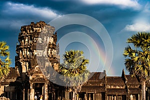 Rainbow over Angkor Wat