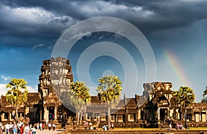 Rainbow over Angkor Wat