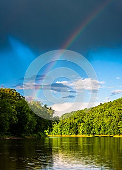 Rainbow over the Delaware River, at Delaware Water Gap National