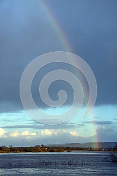 Rainbow over Floodwater - Yorkshire - England