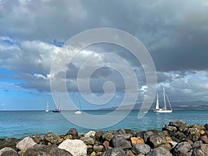 Rainbow over Fort-de-France, Martinique photo