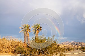 Rainbow over Furnace Creek photo