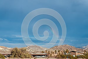 A rainbow over Furnace Creek