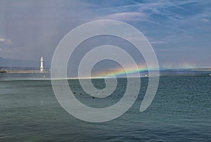 Rainbow over the Geneva Lake