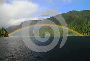 Rainbow over the lake