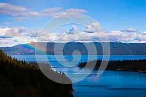 Rainbow over Lake Tahoe