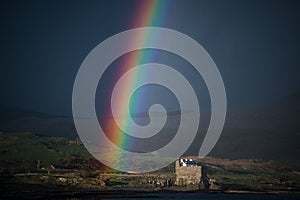 Rainbow over Mingary Castle, Kilchoan
