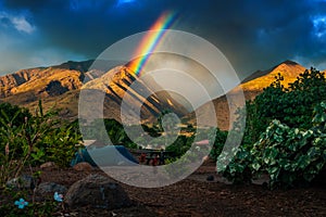 Rainbow over the mountains