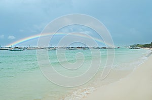 Rainbow over the pier