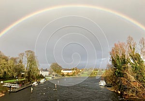 Rainbow over river Erne