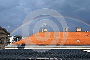 Rainbow over the roofs