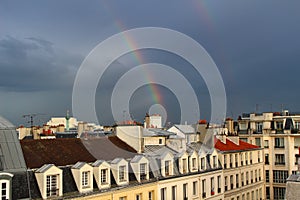 A Rainbow over the Rooftops of Paris