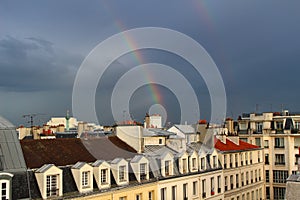 A Rainbow over the Rooftops of Paris photo
