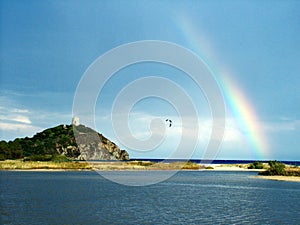 Rainbow over the sea