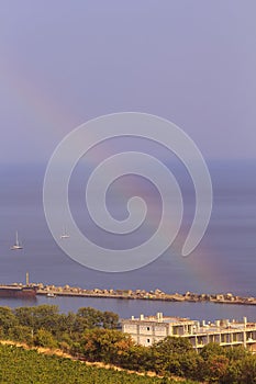 Rainbow over the sea