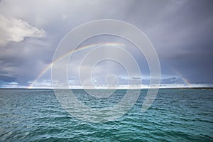 Rainbow over the sea