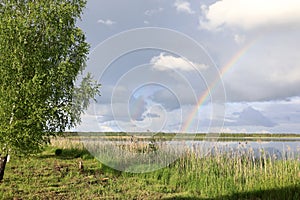 Rainbow over Seliger lake