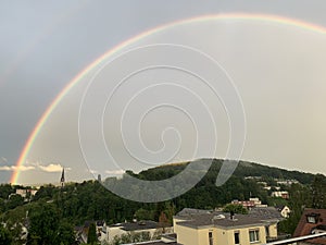 Rainbow over Switzerland photo